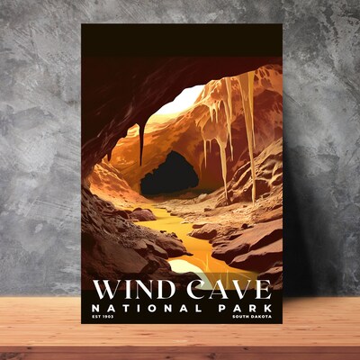 Wind Cave National Park Poster, Travel Art, Office Poster, Home Decor | S3 - image3